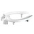 Centoco 3 inch Raised Toilet Seat for Seniors, Elongated, Open Front No Cover, Plastic, Made in the USA, 3L500STSCC-001, White