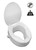 PEPE Mobility Raised Toilet Seat with Lid for Elderly 6" High, Fits Round and Elongated up to 15" Wide, Commode Seat with Sturdy Brackets, Medical Aid
