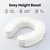 XYRONICA 3" Raised Toilet Seat Cushion, Firm High-Density Foam Toilet Seat Riser, Waterproof Cover, Secure Hook & Loop, Easy-Clean Support, Fits Standard & Elongated Toilets