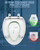 Toilet seat risers, Elevated Toilet Seat 3 inch, Heavy Duty, Never Loosen, Soft Close, Easy Install & Clean, Elongated Raised Toilet seat bowl (18.5”), White