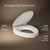 KOHLER 25875-47 Hyten® Elevated Quiet-Close™ elongated toilet seat, Almond