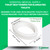 Essential Medical Supply Toilet Seat Riser for Elongated Bowl with 3.5" Rise - 19 x 14 x 3.5 Inch, Elevating and Raising Toilet Seat for Seniors, Adults and The Elderly with 300lb Weight Capacity