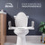 Bemis Assist Toilet Seat with Built-in Support Handles, Hinges Never Loosen, Fits Round and Elongated