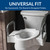 Bemis Rise 4.5" Raised Toilet Seat with Support Handles, Hinges Never Loosen, Fits Round and Elongated