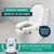 Lunderg Padded Toilet Seat Riser for Seniors - Adds 2 inches. Universal Fit - FIRM Raised Toilet Seat Cushion with High-Density Foam for Enhanced Comfort & Elevation. Post-Surgery Must have (White)