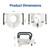 Raised Toilet Seat with Removable Padded Arms Adjustable Width 5" Toilet Seat Riser Supports 300lbs for Seniors, Pregnant, Handicap(N1FYT13-AZ)