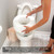 HealthSmart Enhanced Comfort 5" Raised (Round) Toilet Seat Risers for Seniors 5 Slip Resistant Pads FSA/HSA Eligible Padded Toilet Seat Elevation 15.7 x 15.2 x 6.1
