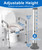 HOMLAND Raised Toilet Seat with Handles, Toilet Seat Riser for Seniors with Adjustable Height & Width, 400lb Handicap Elevated Toilet Seat for Elderly, Pregnant, Fit Any Toilet
