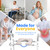 Male-Friendly Raised Toilet Seat with Handles, Adjustable Width Toilet Seat Riser for Seniors, 400LBS Handicap Toilet Seat for Elderly, Elevated Toilet Riser, Fits Any Toilets