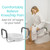 Vive Raised Toilet Seat Riser for Seniors (with Handles) - Handicap Rail Grab Bar Seat for Over Toilet - Elevated Safety for Elderly, Disabled, Medical - Elongated