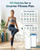 YUHUO Smart Scale for Body Weight, 4-Electrode BIA Body Composition Scale with High Precision, Large LED Display, Digital Bathroom Scale for BMI, Body Fat, Muscle Mass, 18 Metrics Sync APP, 400lb