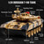 1/24 Remote Control Tank, 2.4Ghz Russian T-90 RC Tank & 330° Turret Rotation， 2× Rechargeable Batteries Army Toys for Boys, Infrared Battle Toy with Lights, Smoke and Sound Effect Gift for 4+ Kids.