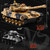 1/24 Remote Control Tank, 2.4Ghz Russian T-90 RC Tank & 330° Turret Rotation， 2× Rechargeable Batteries Army Toys for Boys, Infrared Battle Toy with Lights, Smoke and Sound Effect Gift for 4+ Kids.