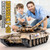 BESTYMXY RC Tank Russian T-90 Main Battle Tank, 1/16 2.4ghz Remote Control Vehicle with Sound & Light for Ages 14+