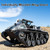 SNACKTANT 2.4G Fully Proportional Remote Control Tank - Rock Crawler RC Truck 4x4 Off Road Military Vehicle with 2 Batteries, All Terrain Drift Army Truck with Cool Lights, Great Gift for Kids Boys