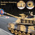 DBshoot 1/18 US M1A2 Army Tank, 2.4GHz Remote Control Model Toys, Smoke & Sound & LED Lights & Recoil Effects. RC Tank Perfect Collectible，6+ Gift Kids and Adults