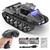 toylefun RC Military Tank Armored Fighting Car with LED Lights, 2.4G Remote Control, 1:16 Scale All-Terrain Vehicle, Dual Motor Drive, Door Open (【Grey】 Full Proportional RC Tank with 2 Batteries)