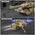 Hitish RC Tank - 2.4Ghz Remote Control Army Tank Toys with Auto Demo Sound Light Smoke - 13 Channel Military Vehicles Model Gift for Kids Adults Boys Age 6-8 9-12, Army Beige
