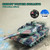 Yoyoom RC Tank that Shoots, 2.4GHz Military Vehicles Model with 360°Rotating Turret, Auto Demo, Sound & Smoke & Light, Remote Control Army Tank for Teen Adult