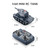 BRRRRT1/64 Remote Control Military Vehicles with Infrared Shoot,Mini RC Tank with 330° Rotating Turret and Sound & Lighting, RC Tank That Shoots Toy for Kids 8+ Gray