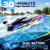 DEERC 17” Large High-Speed RC Jet Boat, Self-Righting Remote Control Boat with 9 LED Lights, 32+ KPH, 30-Min Runtime, Waterproof for Pools & Lakes, Kids & Adults