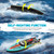 TOPCHOIC Brushless RC Boat 40+MPH, Remote Control Boats for Adults Kids, 19" Big Racing Boat for Salt Water Lake River with Self-Righting, LED Lights, Fishing Function Fast High Speed with Carry Bag