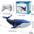 Remote Control Whale Shark Toys for Boys Kids, 1:18 Scale High Simulation Shark for Pool, 2.4Ghz Electric RC Shark Boat Fish Toys with Light & Spray, Toy Shark Gifts for 6 7 8 9 Year olds Kid Boy Girl