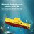 Tsiodot Mini RC Submarine Waterproof Remote Control Boat Underwater Diving Fish Tank Toy for Kids Birthday Gift（Yellow）