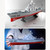 GoolRC Remote Control Warship RC Military Battleship, 1:390 Scale Remote Control Boat for Lakes and Rivers, 2.4GHz RC Armed Cruiser Boat Model with Low Battery Alarm for Adults