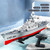 GoolRC Remote Control Warship RC Military Battleship, 1:390 Scale Remote Control Boat for Lakes and Rivers, 2.4GHz RC Armed Cruiser Boat Model with Low Battery Alarm and 2 Batteries for Adults