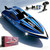 RC Boat for Adults with LED Lights, 35 KPH Remote Control Boat, 2.4Ghz Electric Fast Speed Boat for Adults, 30+ Mins, Self-righting, Demo, Pool Toys for Kids, Radio Controlled Watercraft, Blue, 16inch