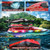 JOI MEW RC Boat for Kids with LED Lights, 2.4Ghz Remote Control Racing Boats for 8-12,Toy Water Boat for Pools & Lakes with Waterproof,Rechargeable Battery, for Boys Girls RED