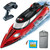 REV-UP 18" Large Remote Control Boat - Fast Speed RC Boats for Adults 21+ MPH with Travel Bag, Self-Righting Remote Control Boat for Adults, 2.4GHz Racing RC Boats with LED Lights