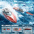DEERC H120 Fast RC Boat for Pools and Lakes, 2.4 GHz 20+ MPH Racing Boats for Kids & Adults with Rechargeable Battery,Low Battery Alarm,Capsize Recovery,Gifts for Boys Girls