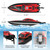VOLANTEXRC RC Boat 20MPH Fast Remote Control Boat for Adults 2.4Ghz Toy Boat for Pools and Lake with 2 Rechargeable Batteries Toys Gifts for Adults, Red