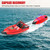 Hitish RC Boat for Kids Adults 2.4GHz Remote Control Boats with LED Light for Pool Lakes Water, 20MPH Fast Speed Racing Jet Boat, Boat Toy for Boys Girls, 2 Rechargeable Batteries 40+ Mins, Red