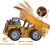 kkny Remote Control Construction Dump Truck Toy 2.4G RC 6 Channel Bulldozer 4 Wheel Driver Mine Construction Alloy Metal Vehicle Truck 1:18 with 2 Rechargeable Batteries for Boys Birthday Gift Age 6+