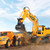 DOUBLE E Remote Control Excavator Toy, 2*Batteries 2.4GHz RC Excavator, 6-in-1 Digging/360° Rotation, 20M Range Sandbox Construction Toys Birthday Gift for Boys/Kids 6+ Years