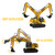 Fistone RC Semi Truck & Excavator Set, 2.4Ghz Remote Control Toys, 1:24 RC Semi-Trailer Engineering Tractor With Sound and Lights, Construction Vehicles for Boys
