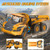 DOUBLE E 1:20 Scale Volvo A40G RC Dump Truck Toy Model, 2.4GHz Articulated Hauler for Adults, 3kg Load RC Construction Toys Vehicles with Simulated Acoustic-Optical, 3 Motors, 6-Wheel Dump Bed