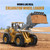 KIDMARKT Metal RC Wheel Loader Toy | 9-Channel Remote Control Construction Truck with Realistic Lights & Sounds, 1:20 Scale Rechargeable Vehicle for Boys Ages 3-12, STEM Engineering Gift for Kids 2025