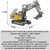 BLQCSLH Excavator Set，rc Dump Truck Command The Site Conquer The Dir，2.4Ghz Remote Control Construction Vehicle Set Children's Toys，Alloy Material Simulate True Scale (Excavator)