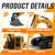 UMURSIM RC Hydraulic Excavator Toy, 6-Channel Remote Control Excavator with Metal Shovel & Lights, 360° Rotation Mini Excavator, RC Construction Vehicles Digger Toy for Boys 3-8