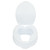 4in High Quality Elevated Toilet Seat with Cover White Bathroom Toilet Seat [US-W]