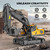 ADTHLIER Remote Control Excavator Toy for Boys 6-11 yrs Old,11-Channel RC Excavator Toy,with Metal Shovel,2.4Ghz RC Construction Vehicle,Ideal Gifts for Kids on