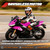 HEIMILI 24V Kids Motorcycle, Aprilia RSV4 Licensed Electric Ride on for 3-6 Years, 51" Large Motorbike with Training Wheels, Bluetooth, Speed 5mph (Pink, 24V(51 * 31 * 22))