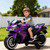 12V Electric Ride On Motorcycle for Kids, Training Wheels, Full Hand Drive Motorbike Toy, Perfect for Boys and Girls (3-8 Yrs) (Purple)