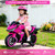 12V Electric Ride On Motorcycle for Kids, Training Wheels, Full Hand Drive Motorbike Toy, Perfect for Boys and Girls (3-8 Yrs) (Pink)