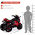 12V Electric Kids Motorcycle for 3-8 Year Old Boys Girls, 3-Wheel Ride-On Toy Motorbike with Lighting Wheels, Music Player (Connect with Phone) and Hand Drive (RED-1)