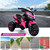 12V Electric Kids Motorcycle for 3-8 Year Old Boys Girls, 3-Wheel Ride-On Toy Motorbike with Lighting Wheels, Music Player (Connect with Phone) and Hand Drive (Pink)